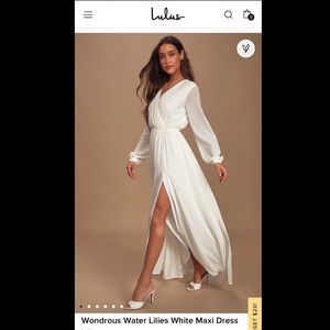 Brand new long sleeve white maxi dress